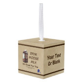 Matanuska Moose Milk Kubus Ornament (Achter hoekig)