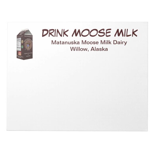Matanuska Moose Milk Notitieblok (Voorkant)
