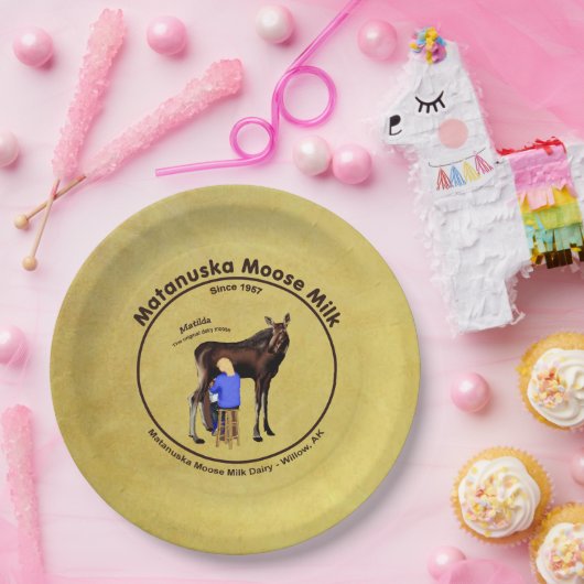 Matanuska Moose Milk Papieren Bordje (Feest)
