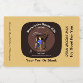 Matanuska Moose Milk Voedselcontainer Etiket (Enkel label)