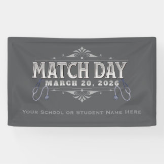Match Day 2026 Party Elegant Gray Stethoscope Spandoek