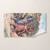 Match de golf, Louis Wain (Serviette à main)