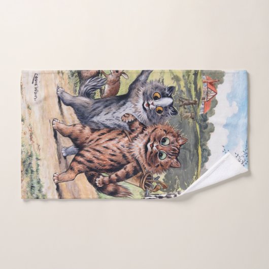 Match de golf, Louis Wain (Serviette à main)