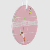 Match de tennis rose Pastel moderne (devant)