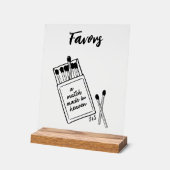 Match Fabriqué dans le Ciel Mariage Favoriser sign (Angle)