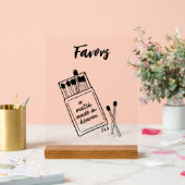 Match Fabriqué dans le Ciel Mariage Favoriser sign (Mariage)