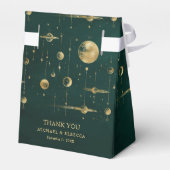 Match gemaakt in de sterren Emerald Gold bruiloft  Bedankdoosjes (Achterkant)