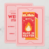 "Match Made in Heaven" Bachelorette Kaart (Voorkant / Achterkant)