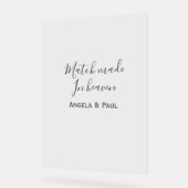 Match made in heaven name couple wedding simple  (Angle)