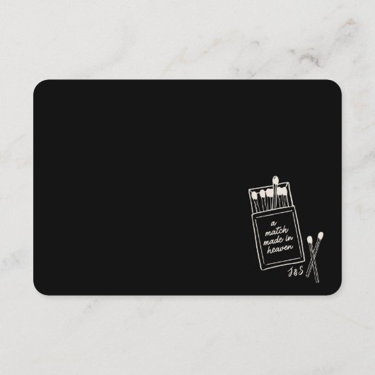 Match Made in Heaven RSVP QR Code Enclosure Kaart (Achterkant)