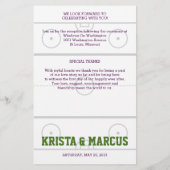 Match of the Century Wedding Programme (Achterkant)