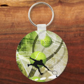 Match Point mannen tennis Sleutelhanger (Voorkant)