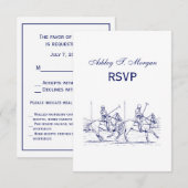 Match Polo Stylisé vintage Dessin #2 bleu RSVP (Devant / Derrière)