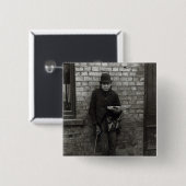 Match-Seller. c.1900 Vierkante Button 5,1 Cm (Voorkant /achterkant)