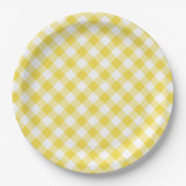 Match Uw Bruiloft Palet Country Gingham Papieren Bordje (Voorkant)
