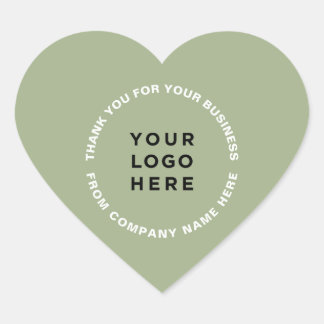 Matcha aangepast bedrijfslogo hart Bedankt Sticker
