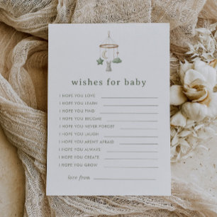 Matcha Baby Shower Saliegroene Wensen Voor Baby Advieskaart