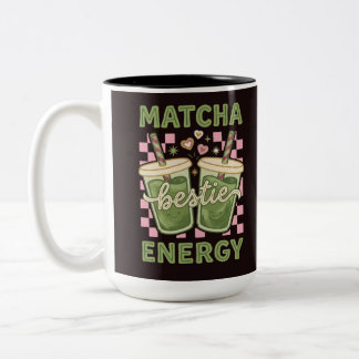 MATCHA Bestie - Grappig T-shirt voor Green Tea-lie Tweekleurige Koffiemok