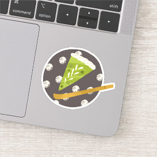 Matcha boba groene thee, matcha poeder sticker