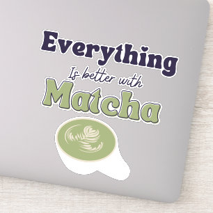 Matcha boba groene thee, matcha sticker