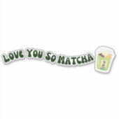 Matcha boba groene thee, matcha sticker (Voorkant)