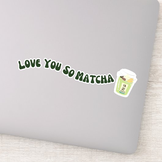 Matcha boba groene thee, matcha sticker (Detail)