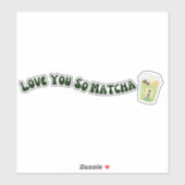 Matcha boba groene thee, matcha sticker (Vel)