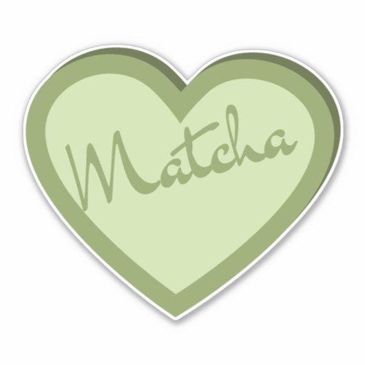 Matcha boba groene thee, matcha sticker (Voorkant)