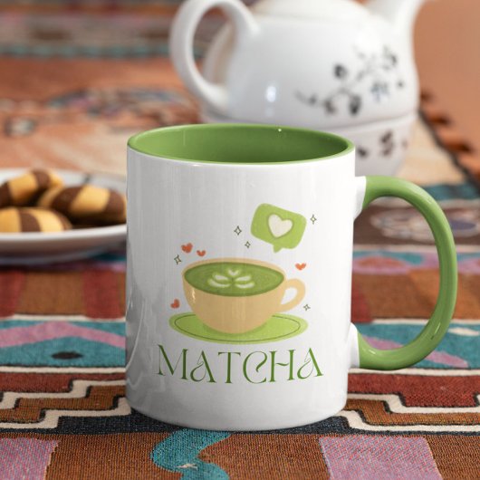 Matcha Boba Tea Mok