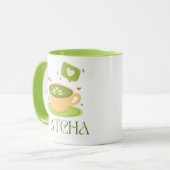 Matcha Boba Tea Mok (Voorkant links)
