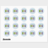 Matcha boba thee groene drink Taro tapioca Ronde Sticker (Vel)
