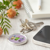 Matcha boba thee groene drink Taro tapioca Sleutelhanger (Zijkant)