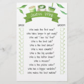 Matcha Bridal Shower Game Card Flyer (Voorkant)