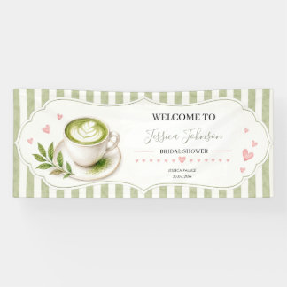 Matcha Bruiloftsfeest Banner Zij Voor Haar