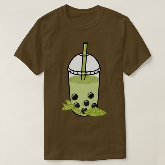 Matcha bubble tea 7 t-shirt (Design voorkant)
