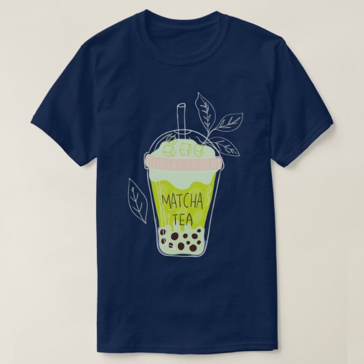 matcha bubble tea 9 t-shirt (Design voorkant)
