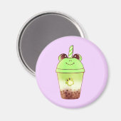 Matcha Bubble Tea Milk Tea Frog Magneet (Voorkant / Achterkant)