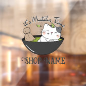 Matcha Bubble Tea Raamsticker (Vel 2)