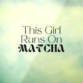 Matcha Cafe Raamsticker (Vel 3)