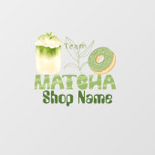 Matcha Cafe Raamsticker (Vel)
