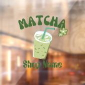 Matcha Cafe Raamsticker (Vel 2)