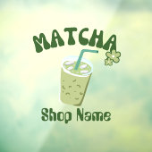 Matcha Cafe Raamsticker (Vel 3)