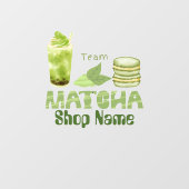 Matcha Cafe Raamsticker (Vel)