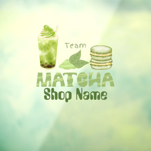 Matcha Cafe Raamsticker