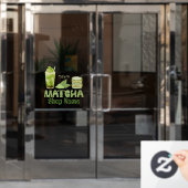 Matcha Cafe Raamsticker (Kantoordeur)