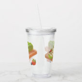 Matcha Cake Roll Illustratie Acryl Drinkbeker (Links)