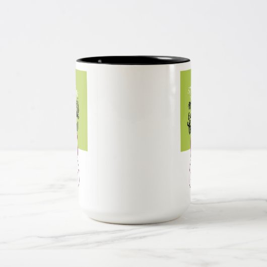 Matcha cat funny cup tweekleurige koffiemok (Center)