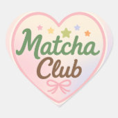 Matcha Club Hart Sticker (Voorkant)