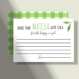 Matcha Couples Shower Game Date Idea Card Plaatskaartje