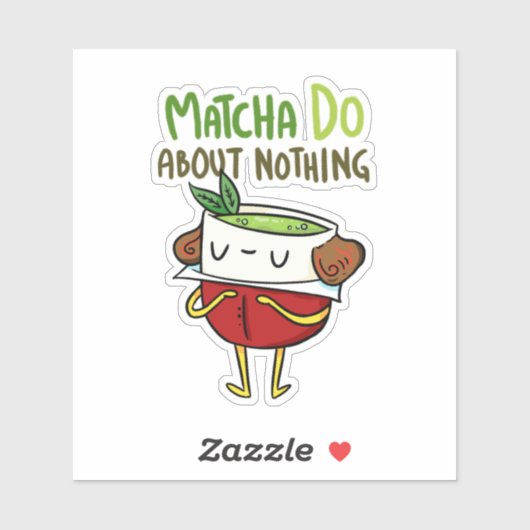 Matcha Do Over Niets Shakespeare Vinyl Sticker (Vel)